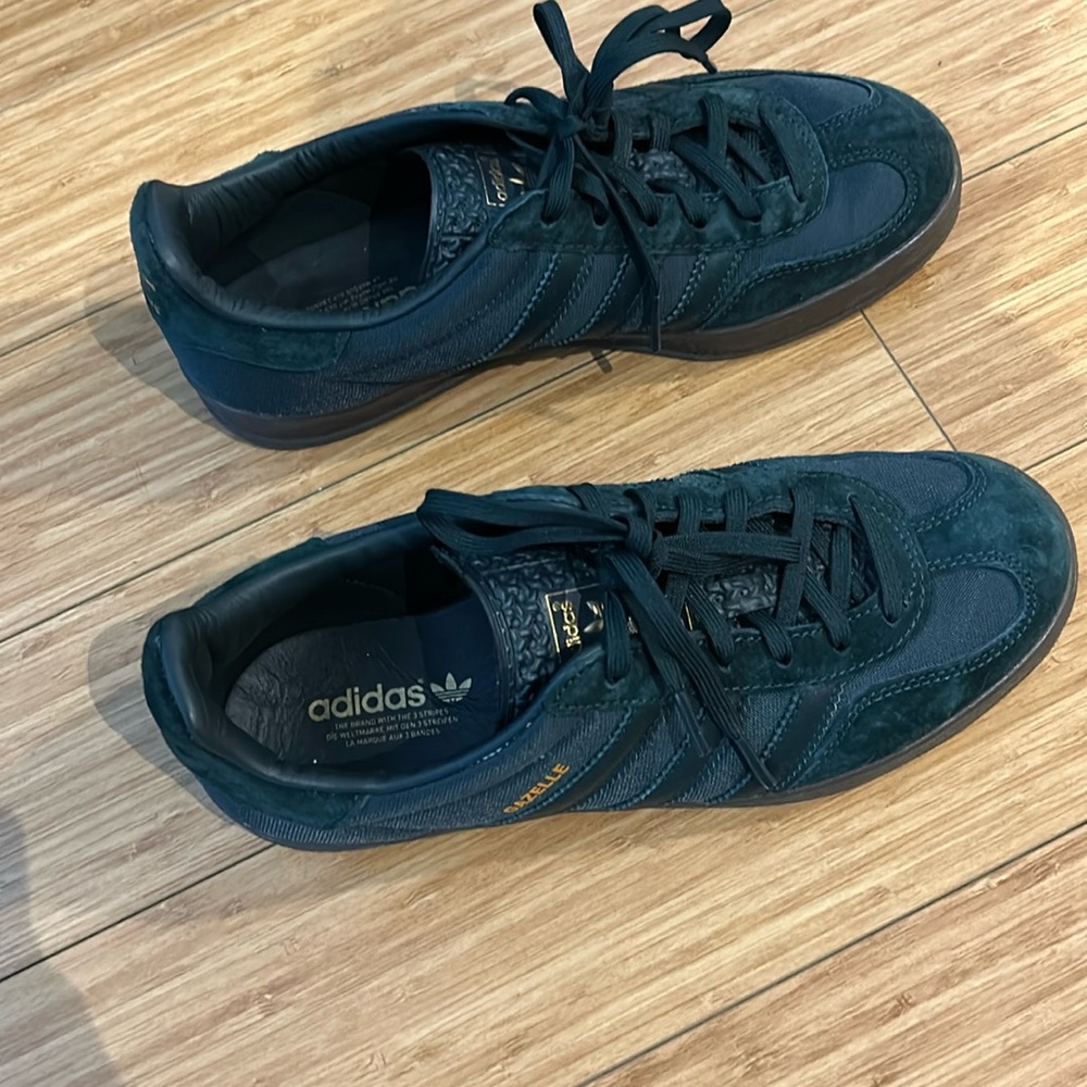 Dark green Adidas indoor gazelle